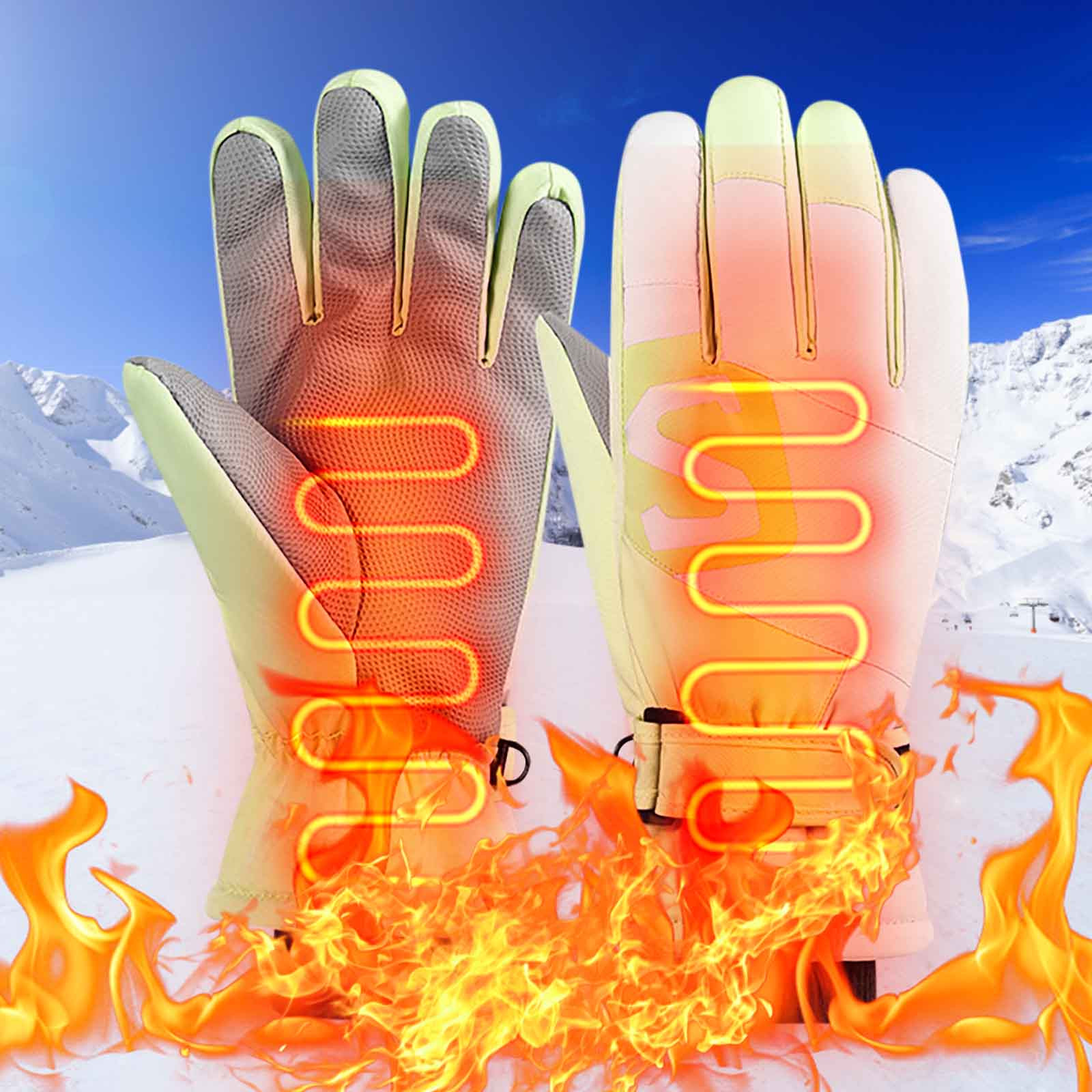 Weloille Heated Gloves for Men Women, Winter Electric Warm Gloves Hand Warmer Glove Liners Mens Gloves Winter for Outdoor Activities/Hiking/Fishing/Skiing/Camping